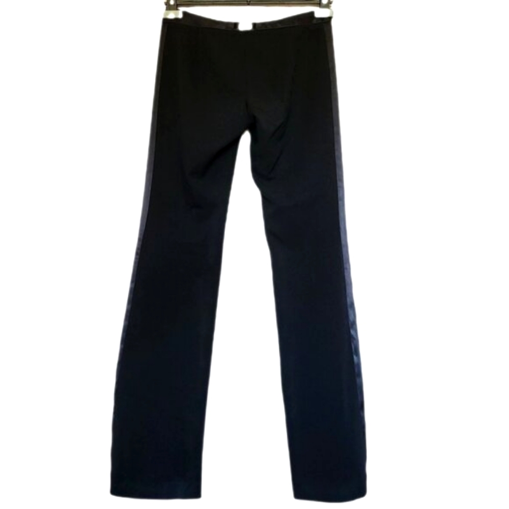 ANNEX Women's Black Dress Pants Satin Side Stripe Jewelled Waist Size 0